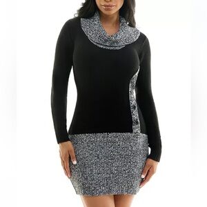 BCX junior cowl neck sweater dress, xxl